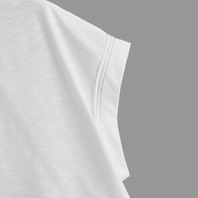 Solid White Backless Tee