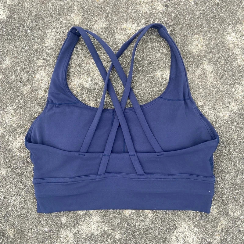 Solid Color Training Sports Bra
