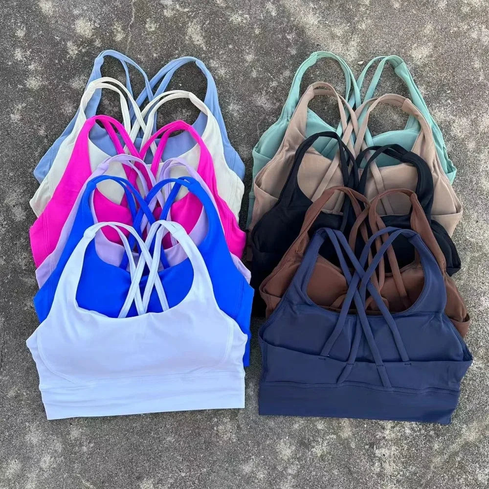 Solid Color Training Sports Bra