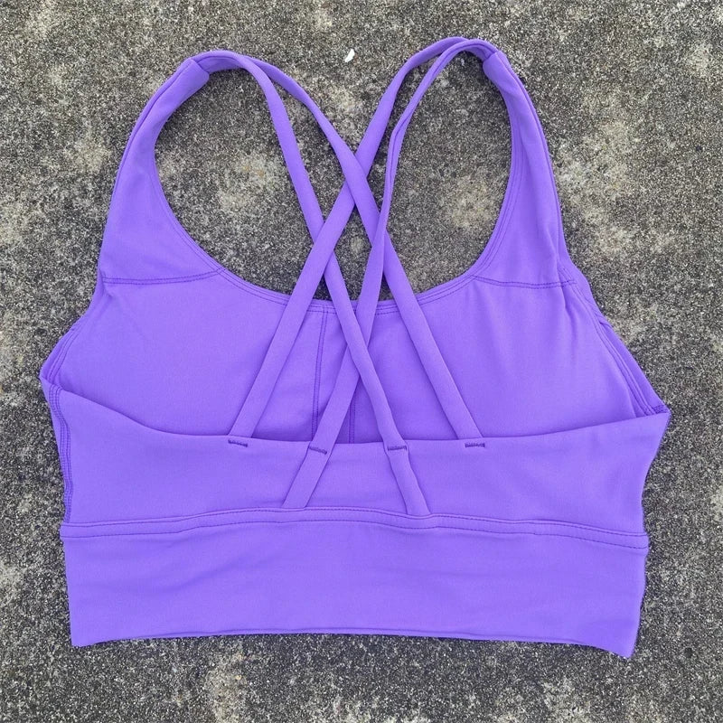 Solid Color Training Sports Bra