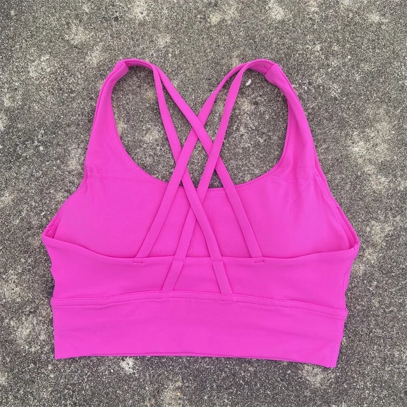 Solid Color Training Sports Bra