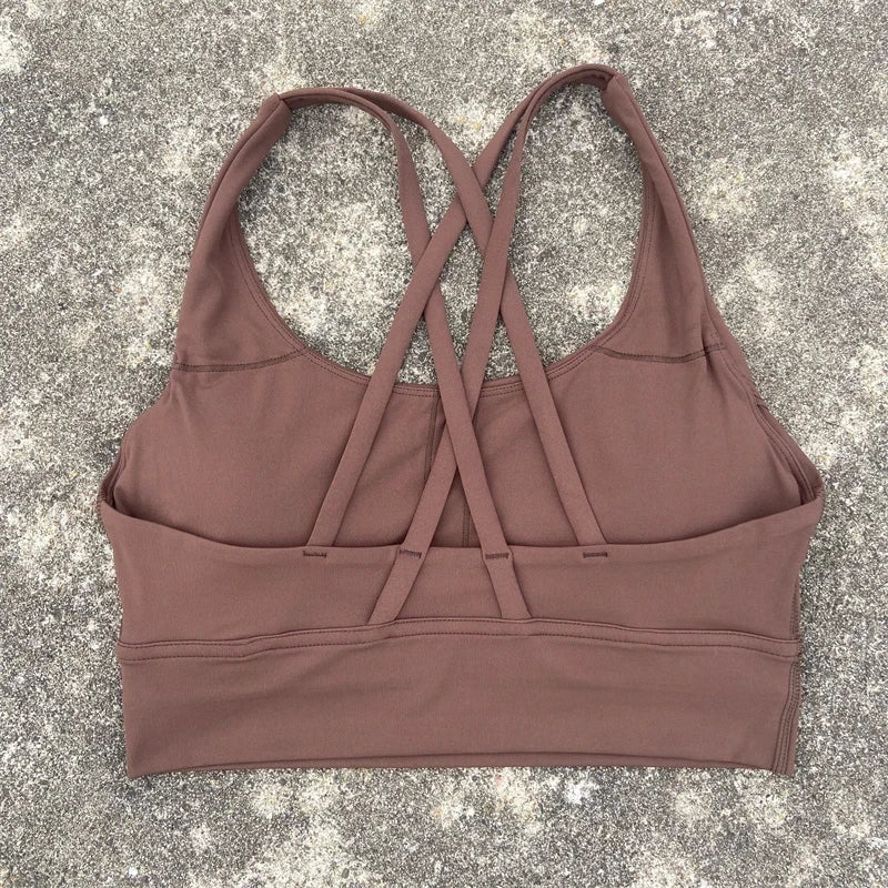 Solid Color Training Sports Bra