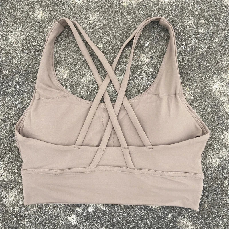 Solid Color Training Sports Bra