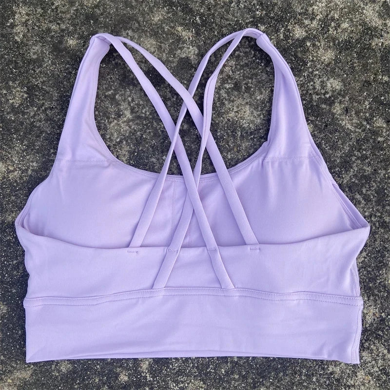 Solid Color Training Sports Bra