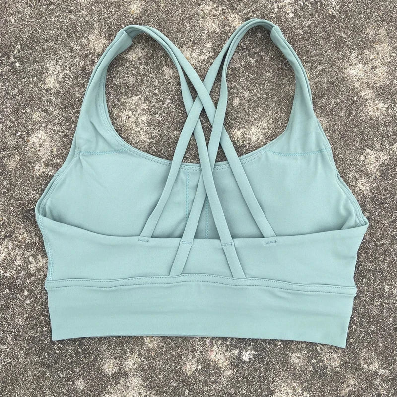 Solid Color Training Sports Bra