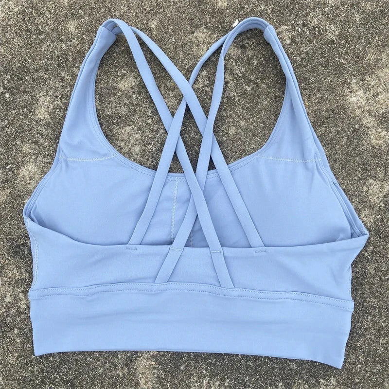 Solid Color Training Sports Bra
