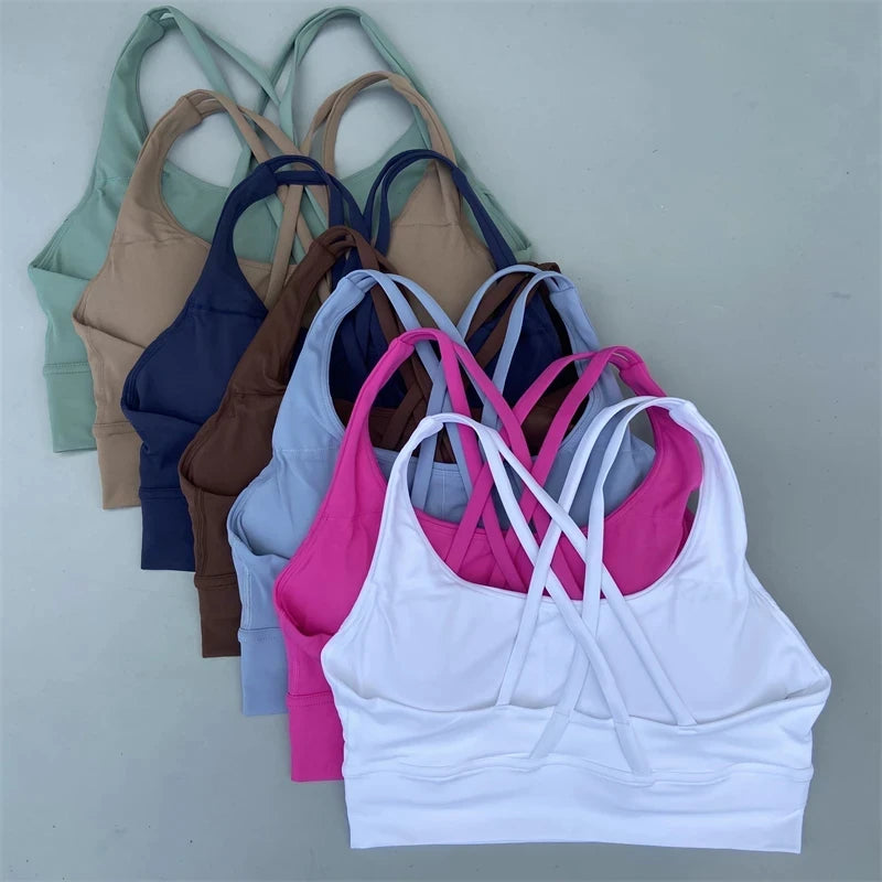 Solid Color Training Sports Bra